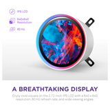 NZXT Kraken Elite 420 RGB Liquid AIO Cooler, 420mm Radiator, 2.72" LCD Display, ARGB Lighting, Copper Cold Plate & Aluminum Radiator, Supports Intel & AMD Sockets, F420 RGB Core Fans, White, 1 Year Warranty | RL-KR42E-W2