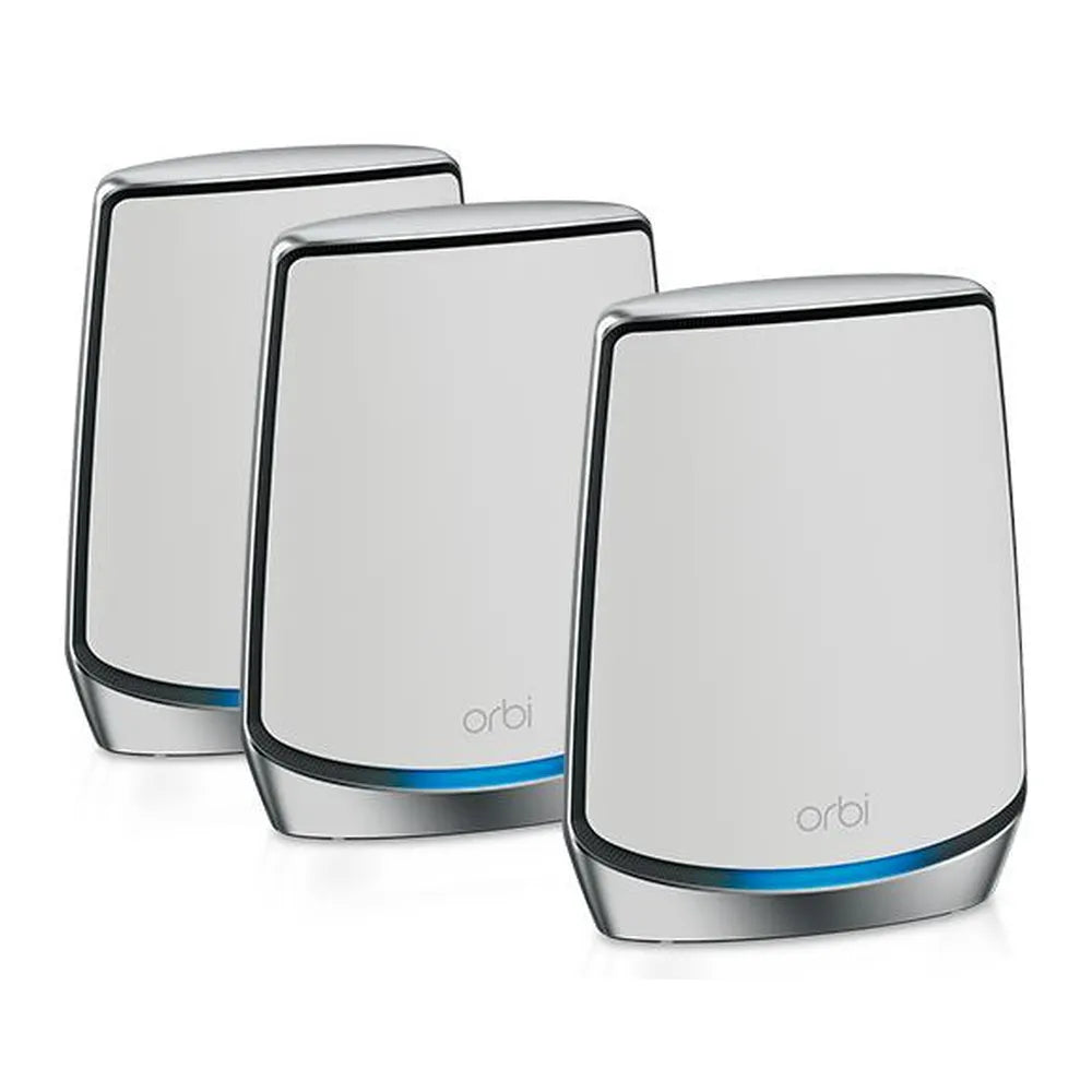 جهاز راوتر Netgear Orbi 850 Series ثلاثي النطاق بتقنية WiFi 6، سرعة إيثرنت تصل إلى 2 جيجا، سرعة لاسلكية 6 جيجابت في الثانية، ضمان لمدة سنة | RBK853-100EUS