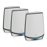 جهاز راوتر Netgear Orbi 850 Series ثلاثي النطاق بتقنية WiFi 6، سرعة إيثرنت تصل إلى 2 جيجا، سرعة لاسلكية 6 جيجابت في الثانية، ضمان لمدة سنة | RBK853-100EUS
