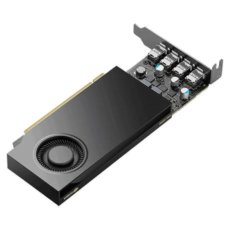 كرت شاشة PNY NVIDIA RTX A1000 Workstation، 2304 CUDA Cores، ذاكرة GDDR6 8GB 128-bit، مخارج 4x Mini DisplayPort 1.4a، PCI Express 4.0، 192 GB/s Memory Bandwidth، نظام تبريد Blower Active Fan، ضمان سنة واحدة | VCNRTXA1000-SB