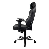 Arozzi PRIMO PU Gaming Chair, Class 4 Gas Lift Cylinder, Metal Frame, Aluminum Base, Premium Leather, Recline/Height/Armrest/Lumbar Adjustable, Velour Neck Pillow, 145kg Max Load Rating, Black, 1 Year Warranty | PRIMO-PU-BK