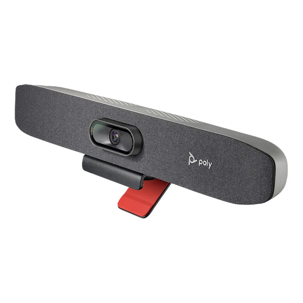 شريط الفيديو Poly Studio R30 USB، وتقنية Poly DirectorAI، وتقنية Bluetooth 4.2، وإمكانية الاتصال بشبكة Wi-Fi، ومجموعة ميكروفونات تشكيل الشعاع، وضمان لمدة عام واحد | 842D2AA