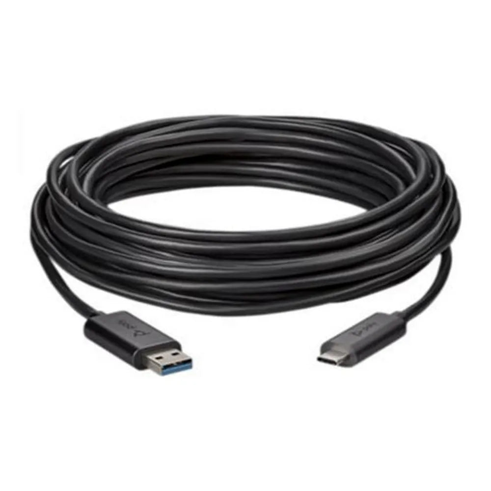 كابل Poly USB 3.1 بصري نشط، USB 3.1 من النوع A إلى USB 3.1 من النوع C، طول الكابل 25 مترًا، أسود، ضمان لمدة عام واحد | 875H3AA