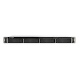 QNAP Compact 1U short-depth rackmount 4 BAY NAS, ARM 64-bit Cortex-A55 Processor, 4GB RAM, High-speed storage, NPU Acceleration, Dual 2.5GbE Connectivity, RJ-45, USB-C, 1 Year Warranty | TS-433EU