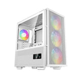 DeepCool CH560 DIGITAL Mid-Tower E-ATX PC Case, Real-Time Dual-Status Digital Display, Tempered glass Side Panel, 4 x AR GB Fans, 380mm GPU Support, USB 3.0, White, 1 Year Warranty | R-CH560-WHAPE4D-G-1