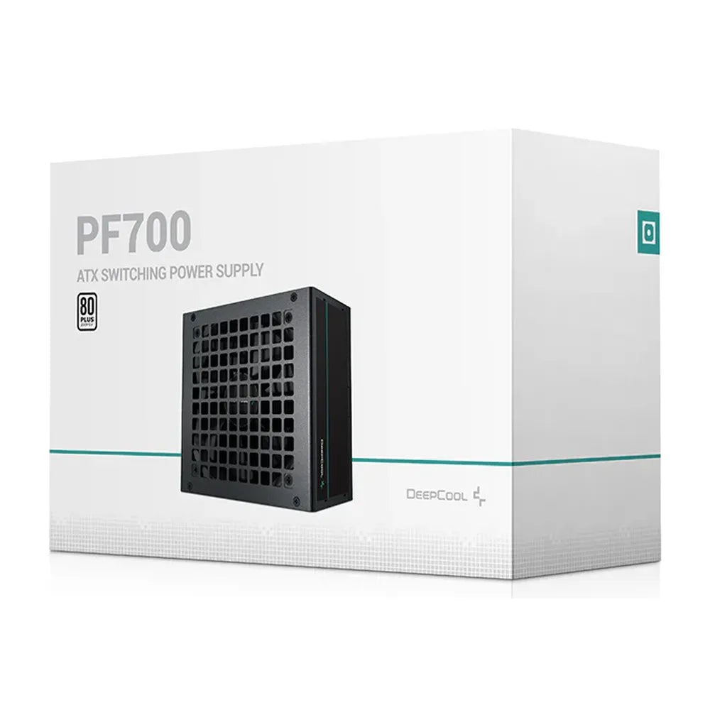 DeepCool PF700 80 Plus Bronze Power Supply, 700W, Non Modular, ATX, Black, 1 Year Warranty | R-PF700X-HD0B-JGUK