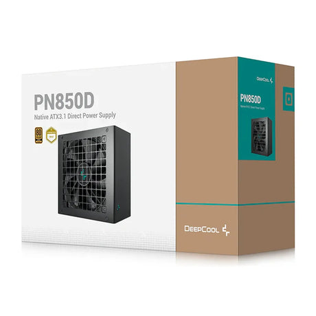 مزود طاقة DeepCool PN850D 80 Plus Gold، بقدرة 850 واط، غير معياري، ATX، أسود، ضمان سنة واحدة | R-PN850D-FC0B-UK