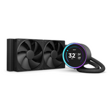 مبرد سائل NZXT Kraken Elite 240 AIO، شاشة IPS بحجم 2.72 بوصة، يدعم مقابس Intel وAMD، مراوح ضغط ثابت F120P، أسود، ضمان لمدة سنة | RL-KN24E-B1