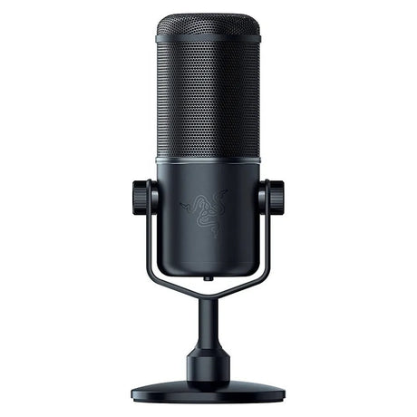Razer Seiren Elite Professional Dynamic Streaming Microphone, Supercardioid Polar Pattern, Built-in Shock Absorber, Physical Mute Button, LED indicator, Black, 1 Year Warranty | RZ19-02280100-R3M1