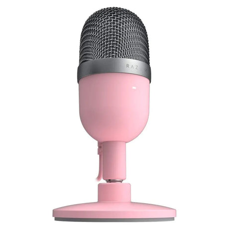 ميكروفون مكثف ريزر سيرين ميني، نمط قطبي فائق القلب، USB-A، معدل أخذ عينات يصل إلى 48 كيلو هرتز، كوارتز (وردي)، ضمان لمدة سنة | RZ19-03450200-R3M1