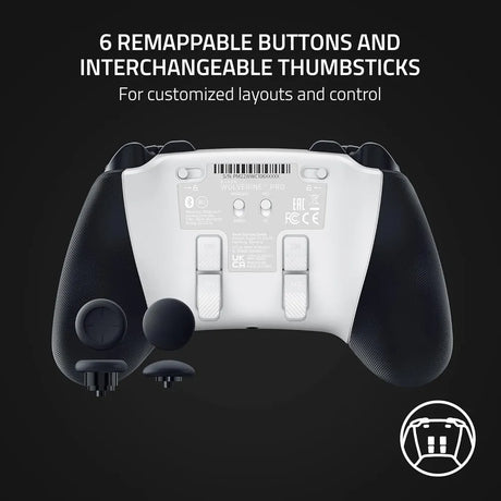 Razer Wolverine V2 Pro Wireless Gaming Controller, Mecha-Tactile Action Buttons, 8-Way Microswitch D-Pad, HyperTrigger, 6 Remapable Buttons, Up to 28 Hours Battery Life, Chroma RGB Lighting, Compatible With Playstation 5 & PC, White, 1 Year Warranty |