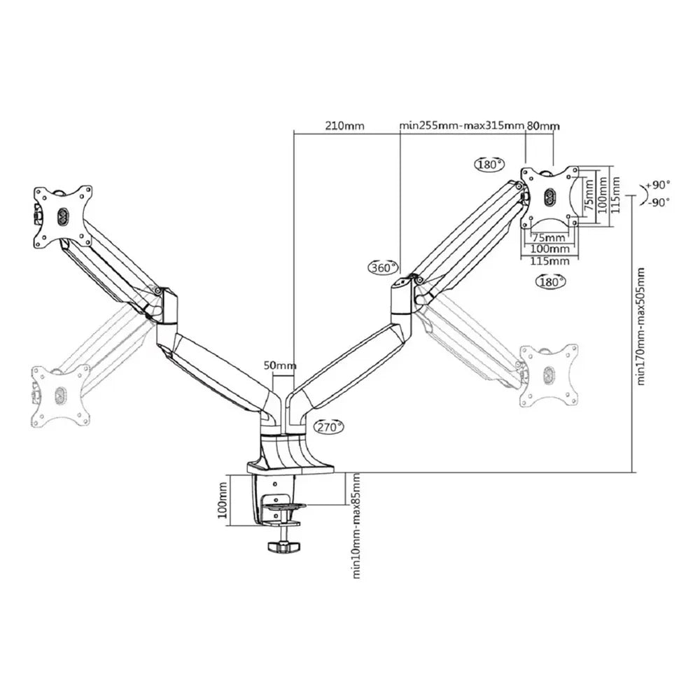 Skill-Tech-Premium-Gas-Spring-Dual-Monitor-Arm-SH100-C024