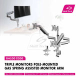 Skill-Tech-Triple-Pole-Gas-Spring-Monitor-Arm-SH100-C036
