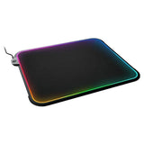 لوحة ماوس الألعاب SteelSeries QCK PRISM، مقاس متوسط، سطح قماشي، قاعدة مطاطية من السيليكون، قماش دقيق النسيج للتحكم الأقصى، إضاءة RGB ديناميكية ثنائية المنطقة، أسود، ضمان لمدة سنة واحدة | 63825