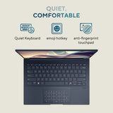 Asus Zenbook 14 Laptop, Intel Core Ultra 9 285H Processor, 32GB RAM, 1TB SSD, Intel Arc Graphics, 14" 3K OLED 120Hz Touch Display, Windows 11 Home, Backlit English & Arabic Keyboard, Ponder Blue, 1 Year Warranty | UX3405CA-SU855W
