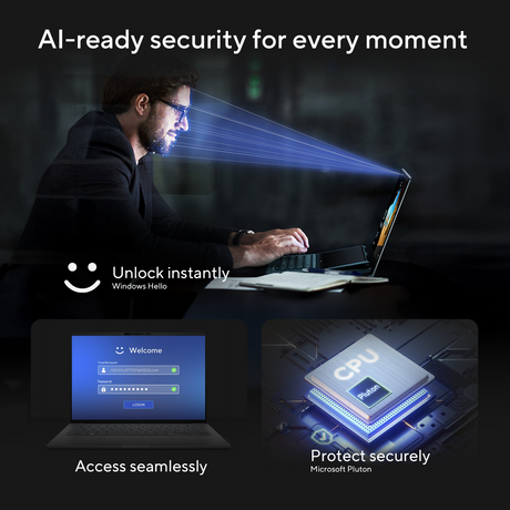Asus Zenbook 14 UX3480AA Laptop, Intel Core Ultra 7 355 Processor, 16GB RAM, 512GB SSD, 14" FHD OLED Touch Display, Windows 11 Home, Backlit English & Arabic Keyboard, Komodo Coral, 1 Year Warranty | UX3480AA-TPOLEDU7