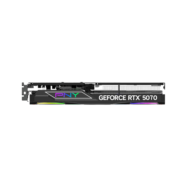 PNY GeForce RTX 5070 Triple Fan OC Edition AR GB Graphics Card, GDDR7 12 GB 192-bit Memory, HDMI 2.1b, DP 2.1b Outputs, PCI Express 5.0, 2775 MHz Boost Clock, 672  GB/s Memory Bandwidth, 1 Year Warranty | VCG507012TFXXPB1-O