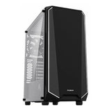 Zalman K1 Rev.B Mid Tower PC Casing, Spectrum LED Front Panel, Tempered Glass Side Panel, 2 x Pre-installed 120mm Fans, 380mm GPU Support, Black, 1 Year Warranty | ZM-K1-REV-B