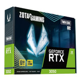 Zotac Gaming GeForce RTX 3050 Twin Edge OC Graphics Card, GDDR6 6GB 96-bit Memory, HDMI 2.1 & DP 2.1a Outputs, PCI Express 4.0, 1477 MHz Engine Clock, 14 Gbps Memory Clock, 1 Year Warranty | ZT-A30510H-10L