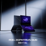 Asus ROG Zephyrus Duo 16 Laptop, Intel Core Ultra 9 386H Processor, 64GB RAM, 2TB SSD, RTX 5090 24GB Graphics, Dual 16" 3K OLED 120Hz Touch Displays, Windows 11 Home, 1-Zone RGB English & Arabic Keyboard, ROG Backpack, 1 Year Warranty | GX651AX-SR014W