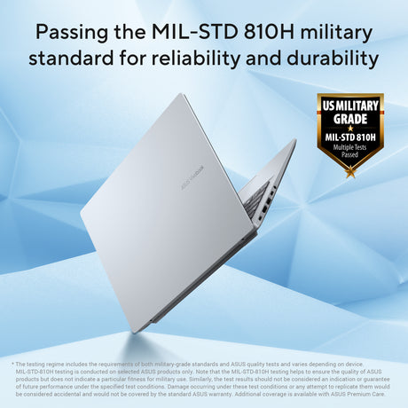 Asus Vivobook 14 Laptop, Intel Core Ultra 5 225H Processor, 16GB RAM, 512GB SSD, 14.0" WUXGA Display, Windows 11 Home, Cool Silver, Backlit English & Arabic Keyboard, 1 Year Warranty | X1407CA-LY148W