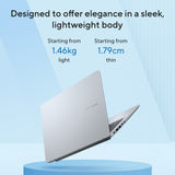 Asus Vivobook 14 Laptop, Intel Core Ultra 5 225H Processor, 16GB RAM, 512GB SSD, 14.0" WUXGA Display, Windows 11 Home, Cool Silver, Backlit English & Arabic Keyboard, 1 Year Warranty | X1407CA-LY148W