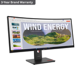 Lenovo ThinkVision T34WD-40 34" WQHD (3440x1440) Monitor, Anti-glare, DP, HDMI, USB-C, Height/Swivel/Tilt Adjustable, 3 Year warranty | 64AEGAT1UK